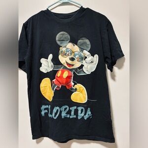 Disney Black Cotton T-Shirt